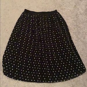 Black and white polka dot skirt Size M